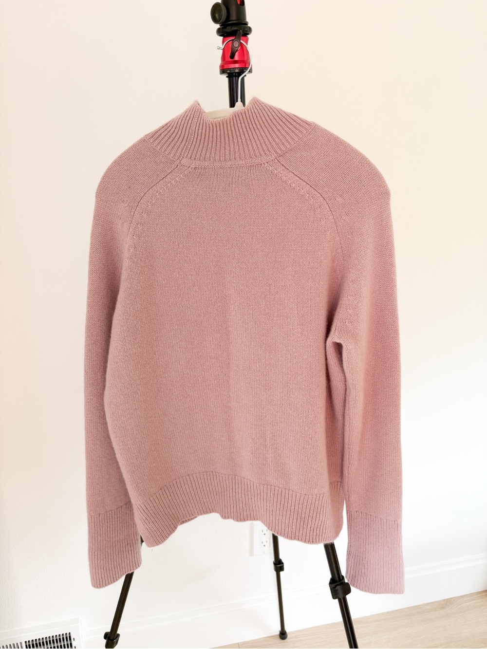 Boden Dusty Rose Mock Neck Cashmere Sweater